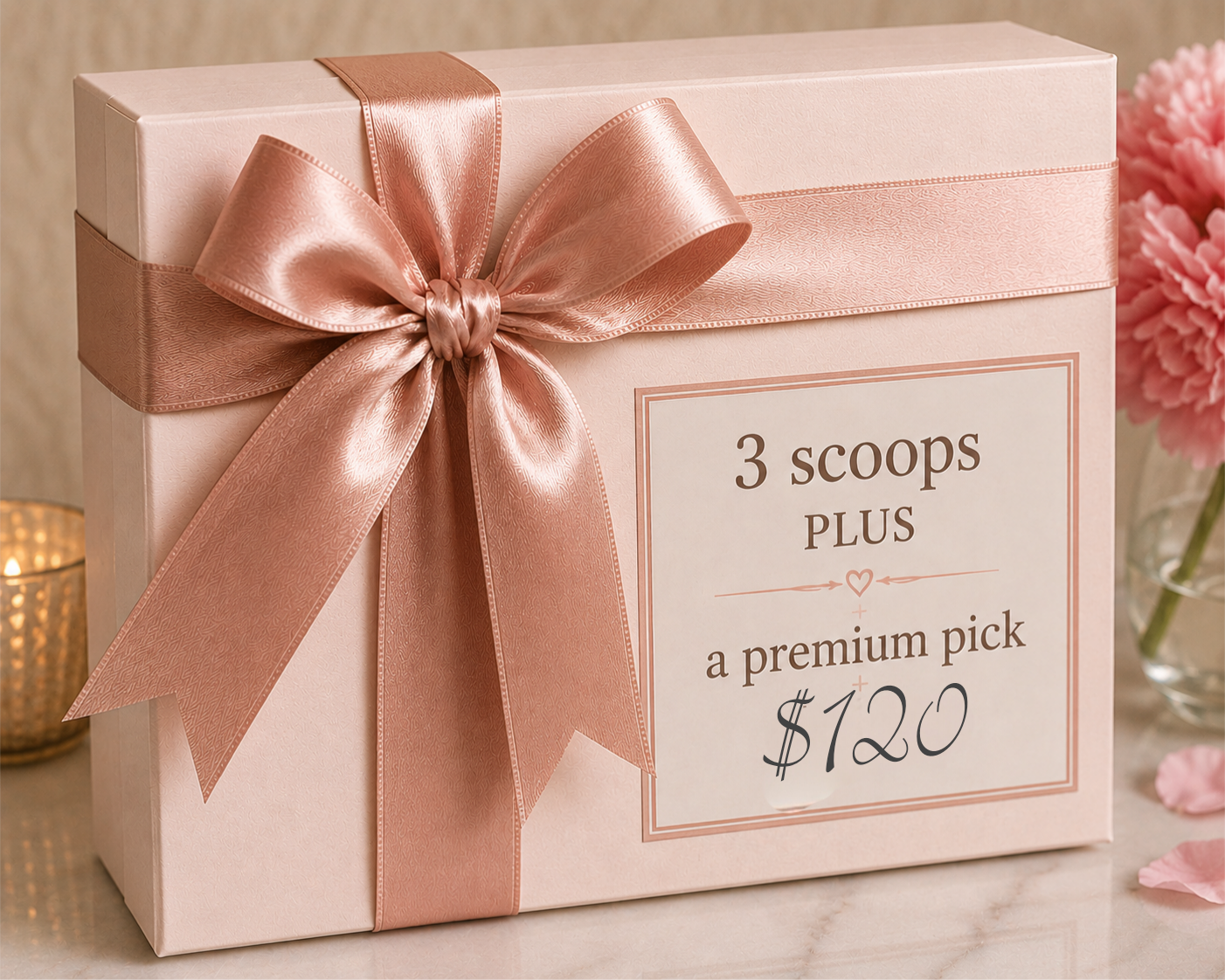 Three scoops PLUS one premium pick (38 -40 items)
